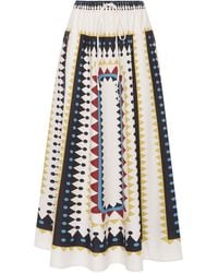 La DoubleJ - Cotton Printed Midi Skirt - Lyst