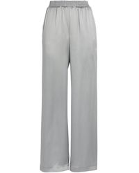 Eleventy - Silk Wide-leg Elasticated-waist Trousers - Lyst