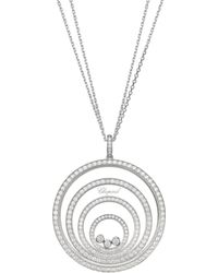 Chopard - And Diamond Happy Spirit Pendant Necklace - Lyst