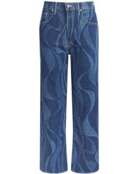 Mother - The Lasso Sneak Barrel-Leg Jeans - Lyst
