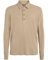 PAIGE - Cotton Ballard Long-Sleeve Polo Shirt - Lyst