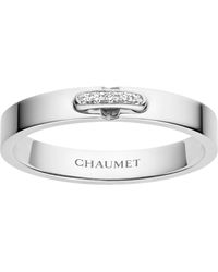 Chaumet - Platinum And Diamond Liens Évidence Wedding Ring - Lyst