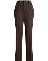 Ralph Lauren - Wool-Blend Straight Trousers - Lyst