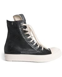 Rick Owens - Coated Canvas High-Top Sneakers - Lyst