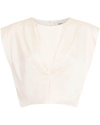 Sandro - Satin Pleated Crop Top - Lyst