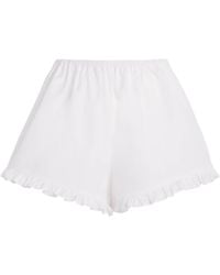 Hunza G - Cotton Frill Shorts - Lyst