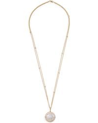 Moritz Glik - Yellow Gold And Diamond Movable Halo Necklace - Lyst