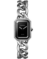 CHANEL - Large Steel And Diamond Première Gourmette Chain Watch - Lyst
