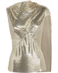 Rabanne - Chainmail Draped Blouse - Lyst