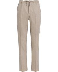 FIORONI CASHMERE - Wool-Cashmere Drawstring Straight Trousers - Lyst