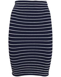 Hunza G - Striped Crinkle Mini Skirt - Lyst