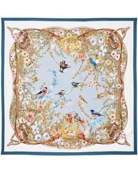 Aspinal of London - Silk Edwardian Garden Scarf - Lyst
