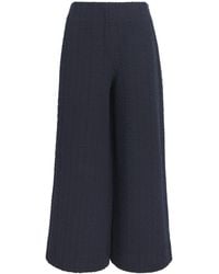 ME+EM - Cotton-Blend Textured Cropped Trousers - Lyst