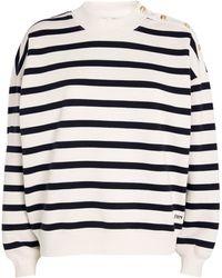 FRAME - Cotton Striped Sweatshirt - Lyst