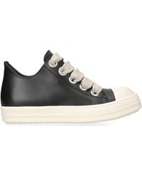 Rick Owens - Jumbo-Lace Leather Low-Top Trainers - Lyst