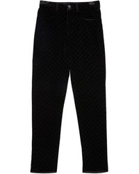 Giorgio Armani - Velvet Monogram Trousers - Lyst