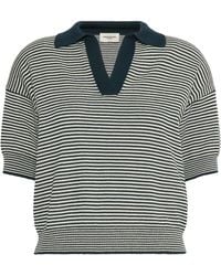 Weekend by Maxmara - Cotton Stripe Short-Sleeve Sweater - Lyst
