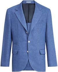 Brunello Cucinelli - Linen Single-Breasted Blazer - Lyst
