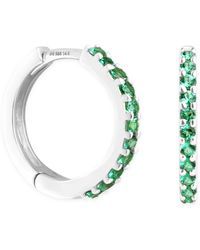 Astrid & Miyu - And Emerald Single Hoop Earring - Lyst