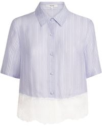 FRAME - Silk The Stripe Lace Shirt - Lyst
