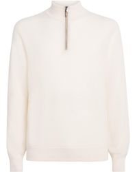 Canali - Wool-Cashmere Quarter-Zip Sweater - Lyst