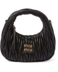 Miu Miu - Mini Matelassé Leather Wander Top-Handle Bag - Lyst
