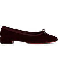 Christian Louboutin - Sweetie Jane Suede Ballet Flats 20 - Lyst