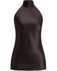 Ralph Lauren - Stretch-Silk Charmeuse Chilton Blouse - Lyst