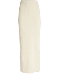 Totême - Cotton-blend Ribbed Maxi Skirt - Lyst