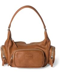 Miu Miu - Nappa Leather Pocket Top-Handle Bag - Lyst