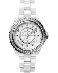 Chanel - Ceramic, Steel And Diamond J12 Calibre 12.1 Watch 38mm - Lyst
