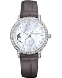 Vacheron Constantin - White Gold And Diamond Traditionnelle Moon Phase Watch 36mm - Lyst