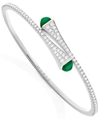Marli New York - Diamond And Agate Cleo Slip-On Bracelet - Lyst