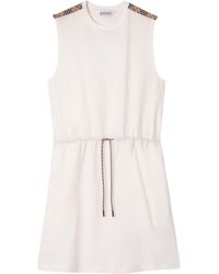 Burberry - Cotton Jersey Sleeveless Mini Dress - Lyst