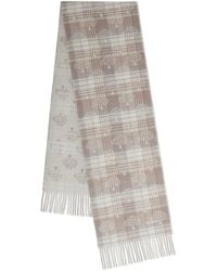 Mulberry - Small Merino Check Tree Scarf - Lyst