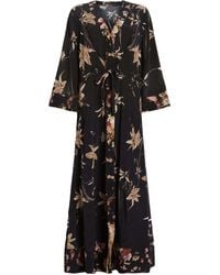 AllSaints - Floral Diana Midi Dress - Lyst