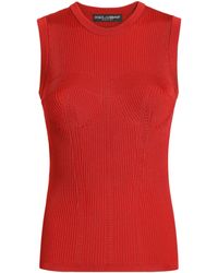 Dolce & Gabbana - Corset-Stitch Top - Lyst