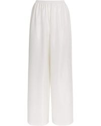 Eskandar - Silk Plissé Wide-Leg Trousers - Lyst
