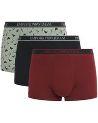 Emporio Armani - Stretch-Cotton Logo Trunks - Lyst