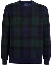 Ralph Lauren - Merino Wool Plaid Polo Pony Sweater - Lyst