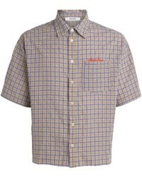 About Blank - Cotton Raw-Hem Check Short-Sleeve Shirt - Lyst