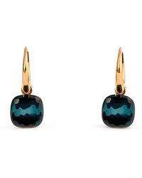 Pomellato - Rose Gold And Topaz Petit Nudo Drop Earrings - Lyst