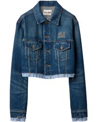 Miu Miu - Washed Denim Jacket - Lyst