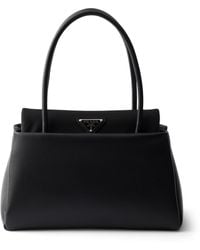 Prada - Small Leather Passage Top-Handle Bag - Lyst