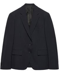 Prada - Wool Single-Breasted Blazer - Lyst