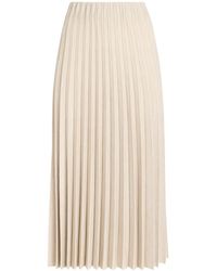 Agnona - Plissé Midi Skirt - Lyst