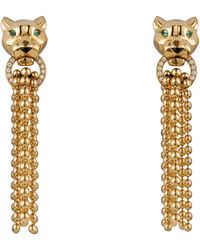 Cartier - Diamond, Tsavorite And Onyx Panthère De Earrings - Lyst