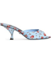Dolce & Gabbana - Leather Floral Heeled Mules 60 - Lyst