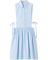 Miu Miu - Cotton Poplin Mini Dress - Lyst