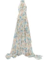 McQueen - Silk Floral Maxi Dress - Lyst
